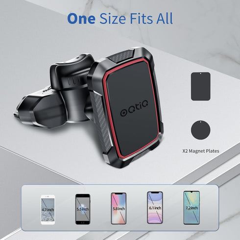 OQTIQ Magnetic CD Phone Car Mount for Car CD Player, Built-in 6 Strong Magnets