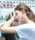 MR01 Wired in-Ear Headphones - Stylish, Comfortable, Noise-Isolating Earbuds with Microphone for iPhone, Samsung, Red.