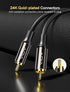VIOY Coaxial Digital Audio Cable (6.6FT), Gold-Plated & Braided RCA Male to Male HiFi 5.1 Stereo Audio Cable