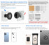 Magnetic Phone Holder for MagSafe Wall Mount, Waterproof, Self-Adhesive, Rotatable Ball, Compatible with iPhone 15/14/13