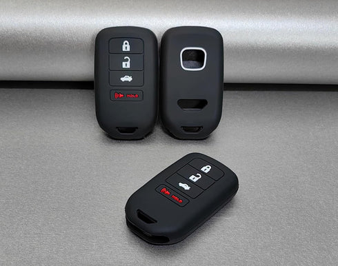 Silicone Rubber Key Fob Cover for 2013-2021 Honda Accord CR-V Civic Fit HR-V, Not Fit Straight Key