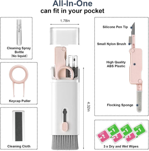 anngrowy Cleaner Kit for Airpod Bluetooth Earphones, Electronic Cleaning Kit for Laptop, iPhone, and Headset
