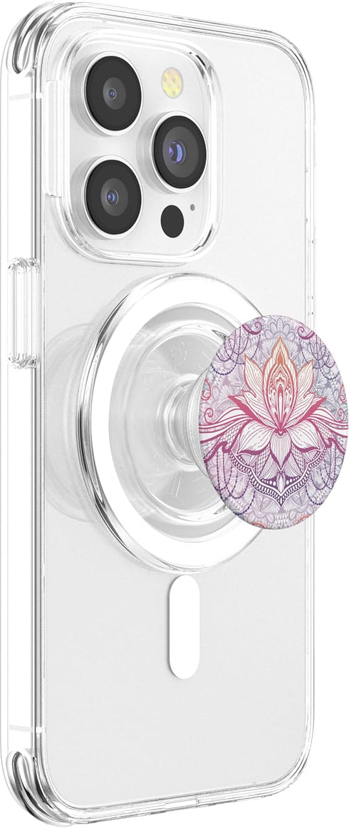 Lotus Flower PopSockets PopGrip for Yoga Meditation - Pink Zen Namaste Gift Idea