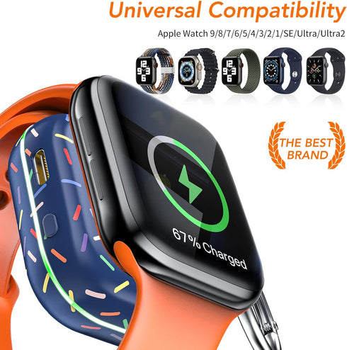 Portable Charger for Apple Watch, Wireless Magnetic iWatch Charger 1200mAh Power Bank for Apple Watch 9/8/7/6/SE/5/4/3/2