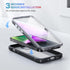 Diaclara Full Body Rugged Case for iPhone 14 Plus, with Built-in Touch Sensitive Anti-Scratch Screen Protector, Black