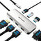 WAVLINK USB C Docking Station, Docking Station Quad Monitors with Dual HDMI,DP,VGA,3* USB-A2.0