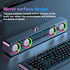 Elimavi 2.0-Channel 3.5mm Computer Speakers for Desktop PC, Speakers with Static LED Lighting and Volume Control