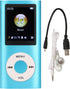 SUNGOOYUE MP3 1.8 Inch MP3 Player Stylish Multifunctional Lossless Sound Slim LCD Screen Portable Music Player (Blue)