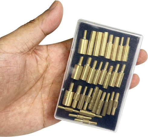 Gun Cleaning Rod Fitting Adapters, 30 pcs Pack, 5-40, 8-32, 10-32, 5/16-27, M3, M4, M5 Threads in Male and Female