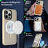 MOCCA Slim Magnetic Case for iPhone 12 Pro Max, Shockproof with Glass Screen & Camera Lens Protectors, Light Gold