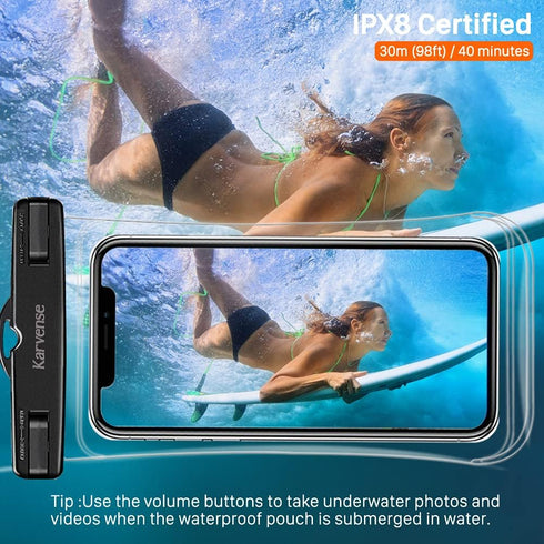 Waterproof Phone Pouch/Case, 4 Pack Large Waterproof Pouch for iPhone, Samsung Galaxy & Pixel, IPX8 Protector