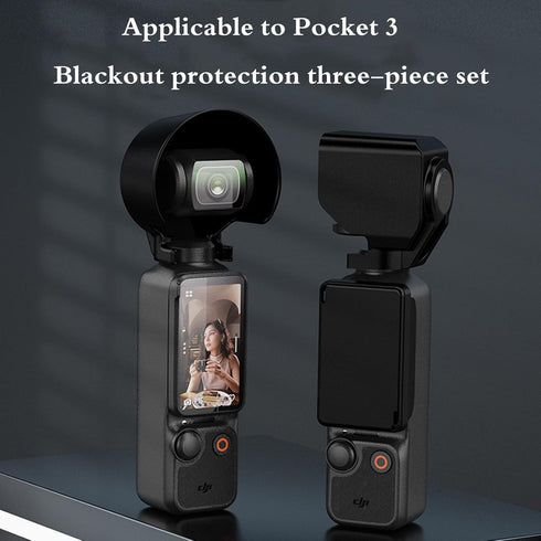 3-in-1 Accessories for DJI OSMO Pocket 3 - Sun Hood, Camera Lens Protector, Screen Cover Protector