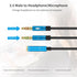 Headphone Splitter for Computer - 3.5mm Female to 2 Dual 3.5mm Male Audio Y Splitter Cable for Smartphone Headset to PC