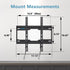 Fixed TV Wall Mount for 26-60 Inch TVs, Low Profile with Quick Release Lock, Ultra Slim Bracket, Max VESA 400x400mm