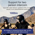 Y20-2X Motorcycle Helmet Bluetooth Headset, Dual 100m Intercom, Bluetooth 5.3, Smart Noise Reduction, IPX6 Waterproof