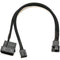 CRJ 4-Pin Molex High Power PC Fan Adapter Cable - 10-inch (25cm), Black Sleeved - High Current 12V Power Adapter from a 4-Pin Peripheral ATX Connector for 3-Pin & 4-Pin Computer Fans