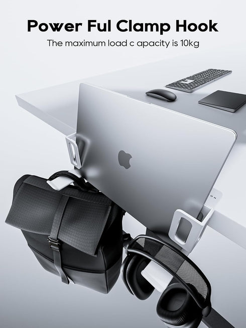 NODOCA Laptop Storage for Desk, Vertical Stand with Headphone Holder, MacBook Storage Rack for Various Laptops, Black