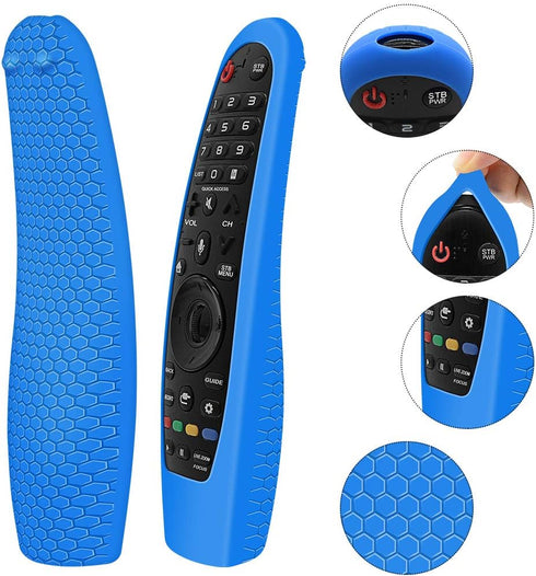 Silicone Protective Case for LG Magic Remote - Anti-Lost, Anti-Slip Cover Skin Holder Sleeve (Blue)