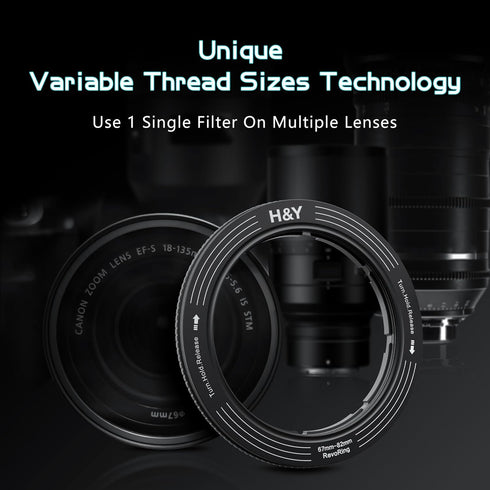 H&Y Step-Up Rings Adapter, Variable Step Up Ring Lens Filter Adapter Rings 67-82mm to 82mm