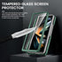 VEGO Protective Armor Case for Galaxy Z Fold 4 with S Pen Holder, Hinge Protection, 360° Ring Kickstand, Green