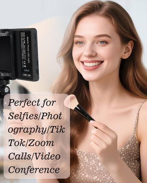 ORSOIRGIFON 60 2000mAh 97+, 3 LED Portable Selfie Light Video Conference Lighting with Clip & Camera Tripod Adapter