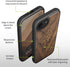Carveit 16e 17e, Magnetic Wooden Case for iPhone / Solid Wood & Black TPU, Artisan Engraved Design, Shockproof Cover