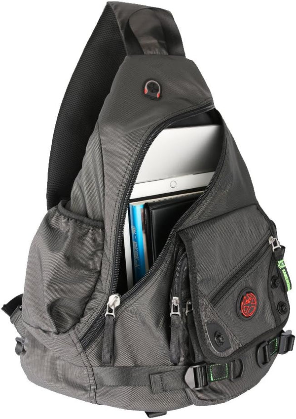 Large Sling Bag Laptop Backpack Cross Body Messenger Bag Shoulder Travel Rucksack