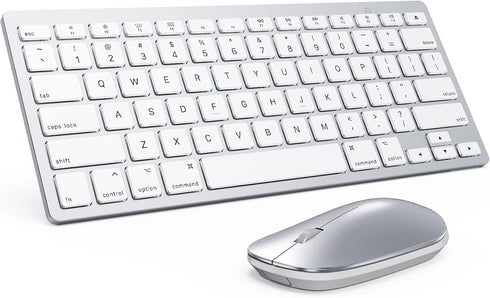 Bluetooth Keyboard and Mouse for Mac, OMOTON Ultra-Slim Combo, Wireless for MacOS, MacBook Pro/Air, iMac, Laptop and PC