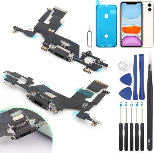 Charger Dock Connector for iPhone 11, Charging Port Replacement USB Charger Board Flex Cable Parts