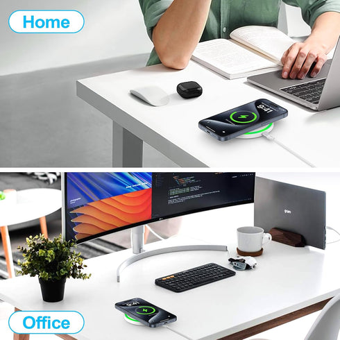 Motorola Edge 2024 Wireless Charger Fast Charging Pad 15W with 18W Quick Charger Block for Moto G Stylus 5G