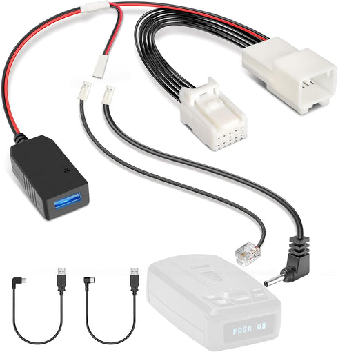 Radar Detector Power Cord Adapter - Compatible with Kia, Hyundai, Connect to Rearview Mirror
