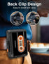 Gracioso Cassette 1100mAH Cassette Cassette Bluetooth Tape Player with Rechargeable Battery, Compact Vintage Player