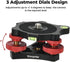 Ytvariw 3/8 inch 3 +/-5 Camera Photography Tripod Leveler Tri-Wheel Leveling Base,Aluminum Alloy Bubble Level