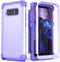 IDweel for Galaxy Note 8 Case, Purple for Women Girls, 3 in 1 Shockproof Slim Hybrid Heavy Duty Protection