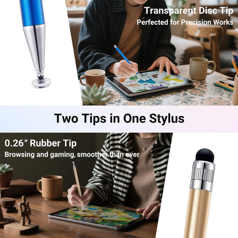 LINFANC 10 2-in-1 Pcs Stylus Pen for Touchscreen, High Precision & Sensitivity Stylus Pen for iPad/iPhone/Android