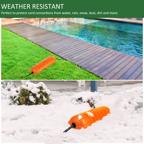 Outdoor Extension Cord Safety Cover with Waterproof Protector Seal for Outdoor Outlets, Plugs, Sockets