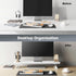 2 Fenge Monitor Stand Riser, Desk Top Shelf for Monitors, Computer Stands for Desk, Wood & Steel Desktop Riser