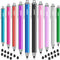 MEKO Stylus Pens for Touchscreens, 10 Pack Thin Rubber Tip Stylus with 20 Pcs Replacement Tips for iPad, iPhone,