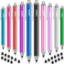 MEKO Stylus Pens for Touchscreens, 10 Pack Thin Rubber Tip Stylus with 20 Pcs Replacement Tips for iPad, iPhone,
