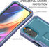 DUOPAL Galaxy A14 Case: Military Grade Shockproof Protection, HD Tempered Glass, Kickstand, 6.8" (Purple Blue)