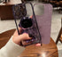 Astronaut iPhone 15 Case - Black Kickstand Cover with Camera Protector & Folding Bracket, Black Bumper & Back.