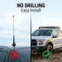 STUDIOFINIX 1.3M Marine Radio Antenna, Waterproof Dipole Hideaway FM Antenna No Drilling Easy Install for Car Boat ATV