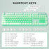 MOWUX Computer Keyboard Wired, Plug and Play USB Retro Round Typewriter Keyboard, Full Size Wired Keyboard