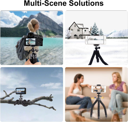 Cellphone Tripod, Mini Tripod Holder, Portable Travel Camera Mobile Phone Mount, Flexible Octopus Tripod Stand for