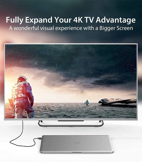 USB to HDMI Adapter Cable 6.6FT, Male to Male Full 1080P HD Display Cable for PC/Laptop to Monitor/HDTV/Projector