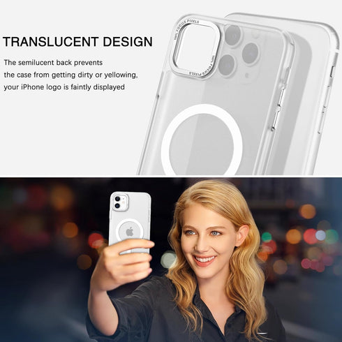 BENTOBEN iPhone 11 Case - Slim, Shockproof, Anti-Fingerprint, Translucent Matte, MagSafe Compatible, 6.1’’ White Cover.