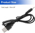 uxcell USB Replacement Charger Cable, Fast Charging Cord, DC 2mm Small Pin, 70cm, Black