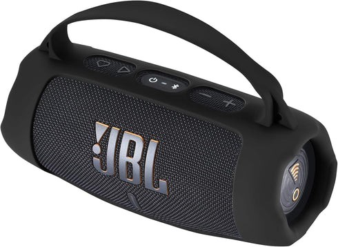 Silicone Cover Case for JBL Charge 5 Wi-Fi Portable Wireless Speaker, Carrying Skin Accessories, Black
