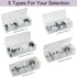 Electronics Organizer Clear Acrylic Cable Storage Bin Box, 4 Sections with 20 PCS Reusable Fastening Ties