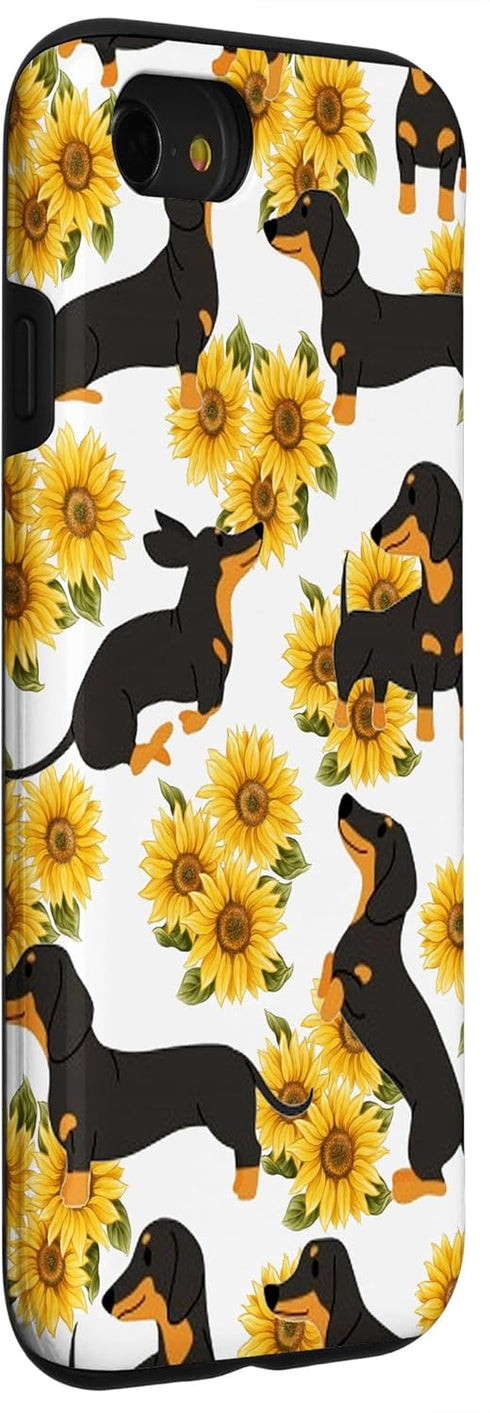 Dachshund Mom Case for iPhone SE (2020), 7, 8 - Sunflower Dog Women's Gift Case